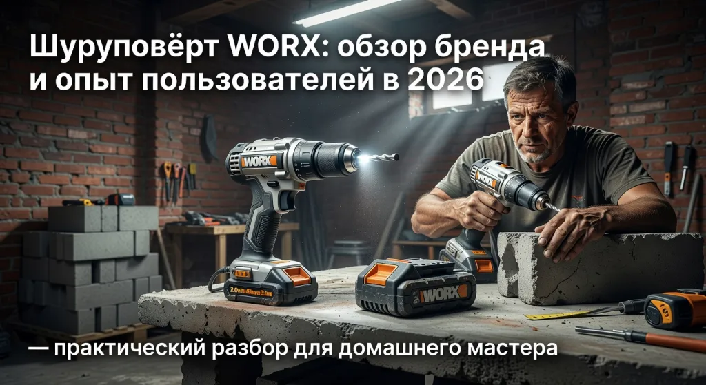 Шуруповёрт WORX: обзор бренда и опыт пользователей в 2026 — практический разбор для домашнего мастера